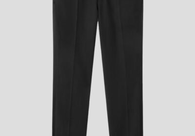 Ανδρικό-Μαύρο-Satin-Band-Pants-VERSACE