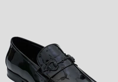 Ανδρικό-Μαύρο-Shiny-Black-Loafers-PHILIPPE-LANG