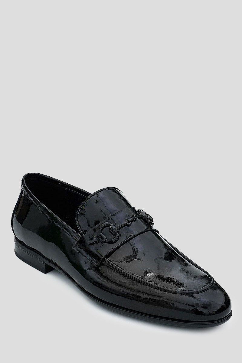 Ανδρικό-Μαύρο-Shiny-Black-Loafers-PHILIPPE-LANG