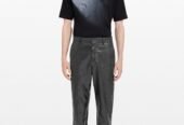 Ανδρικό Μαύρο Shiny Coated Linen MM6 MAISON MARGIELA