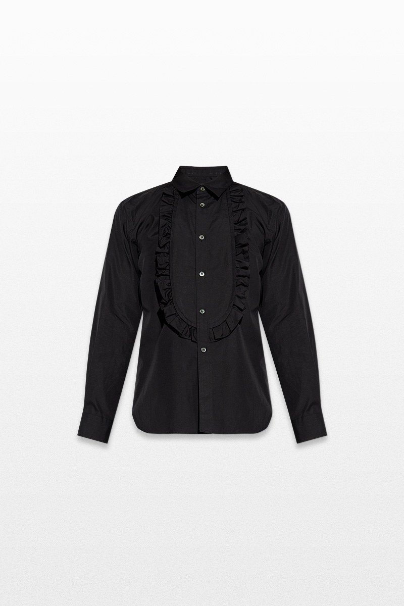 Ανδρικό-Μαύρο-Shirt-with-Jabot-BLACK-COMME-DES-GARCONS