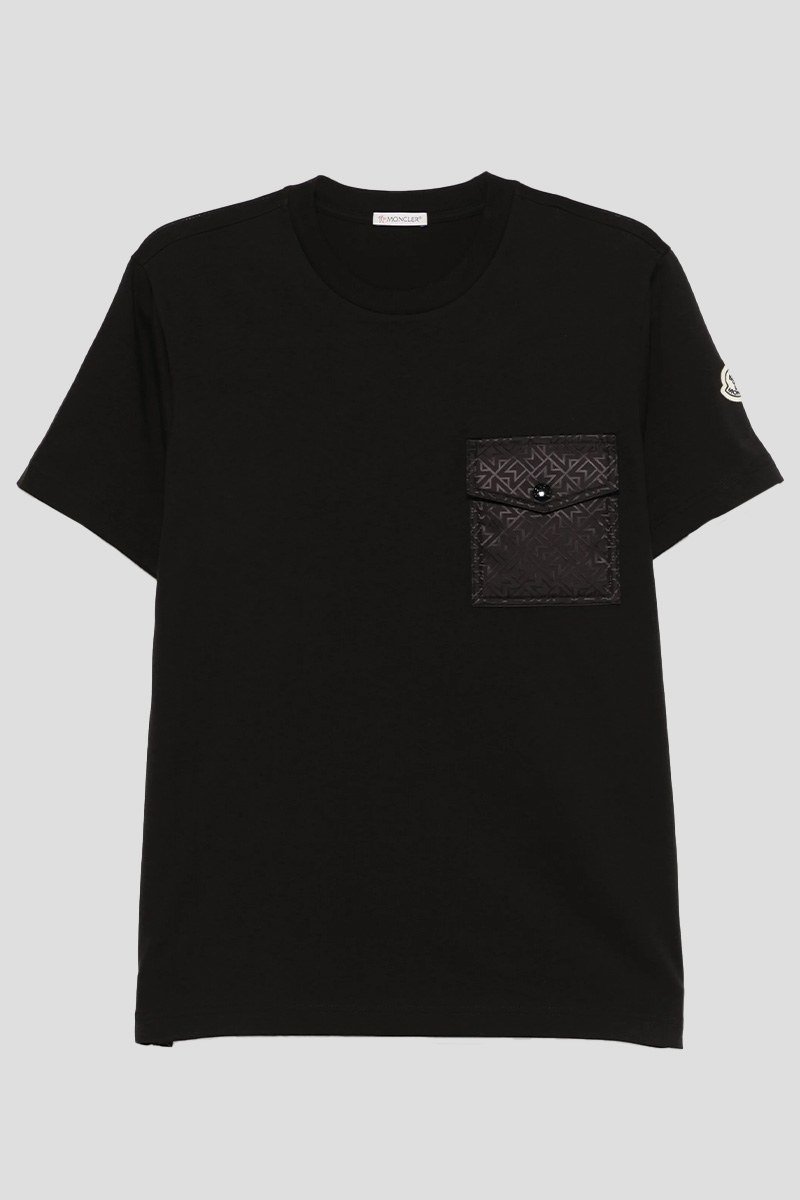 Ανδρικό-Μαύρο-Short-Sleeve-T-shirt-MONCLER