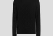 Ανδρικό Μαύρο Silk Crewneck Pullover DOLCE&GABBANA