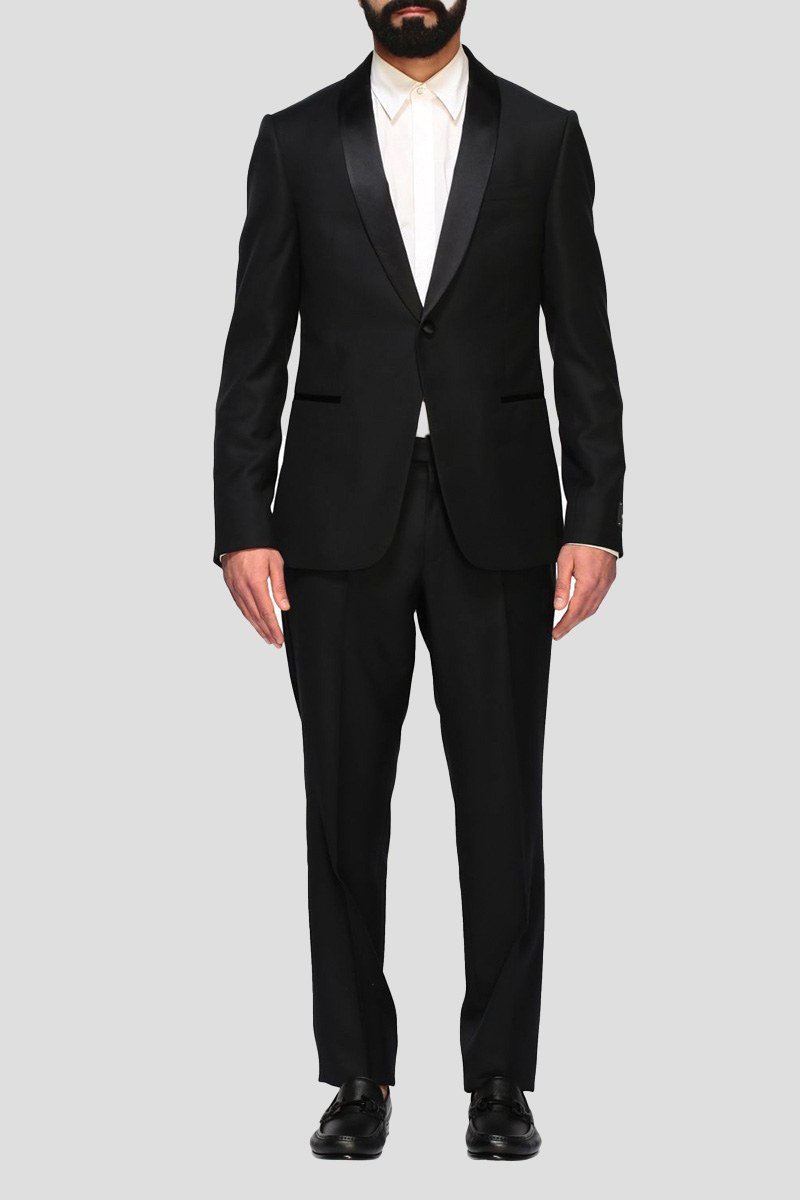 Ανδρικό-Μαύρο-Single-Breasted-Two-Piece-Wool-Suit-Z-ZEGNA