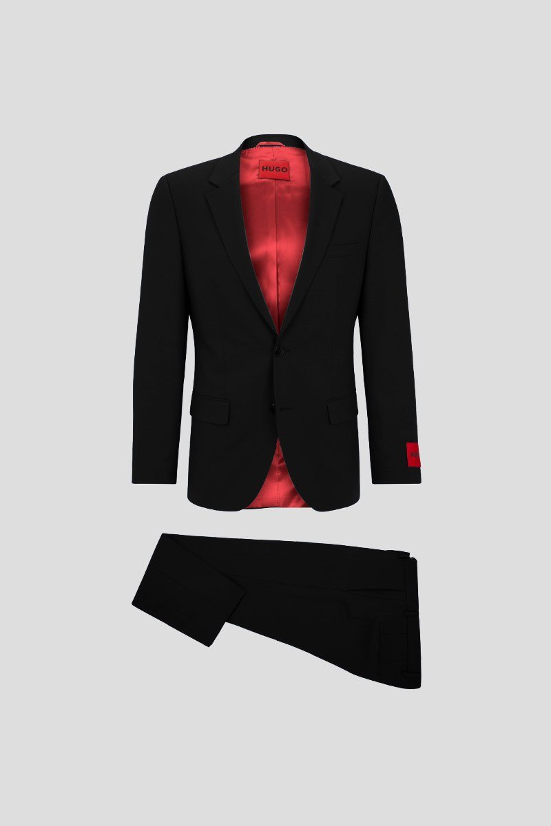 Ανδρικό Μαύρο Slim Fit Suit HUGO