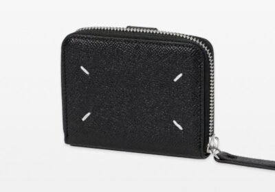 Ανδρικό-Μαύρο-Stitch-Leather-Tri-Fold-Half-Wallet-MAISON-MARGIELA