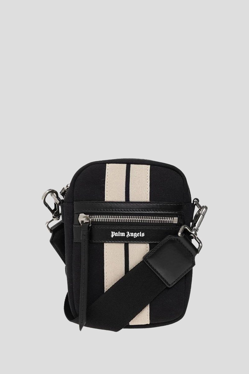 Ανδρικό-Μαύρο-Stripe-Cross-Body-Bag-PALM-ANGELS