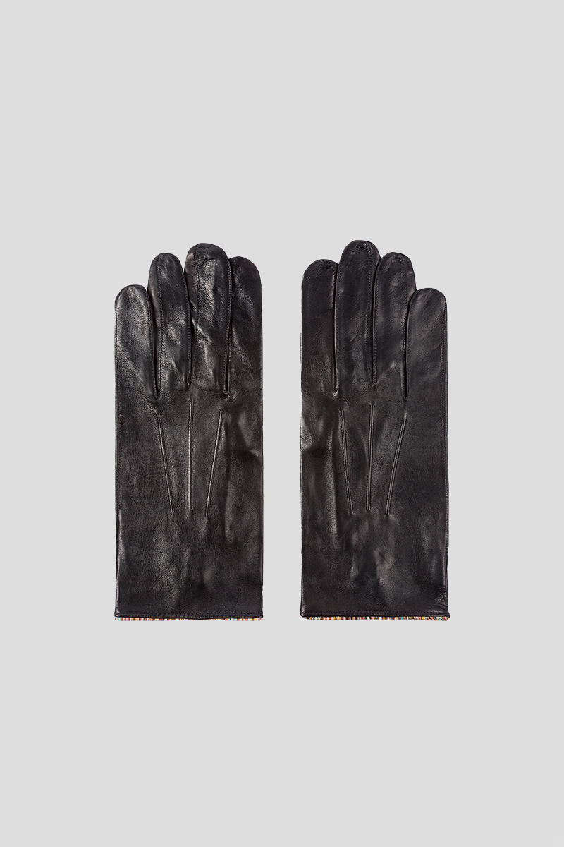 Ανδρικό-Μαύρο-Stripe-Piping-Gloves-PAUL-SMITH