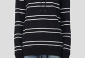 Ανδρικό Μαύρο Striped Hoodie SAINT SAINT LAURENT