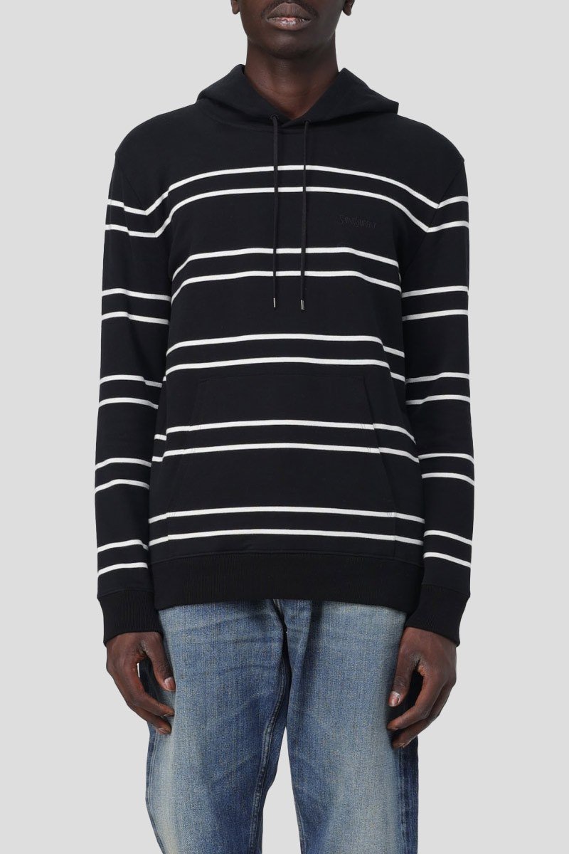Ανδρικό Μαύρο Striped Hoodie SAINT SAINT LAURENT