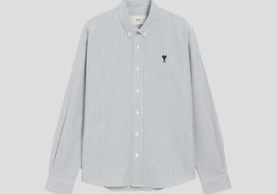 Ανδρικό-Μαύρο-Striped-Shirt-AMI-PARIS