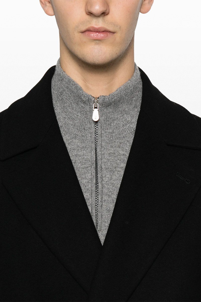 Ανδρικό Μαύρο Surbo Buttoned Coat HEVO