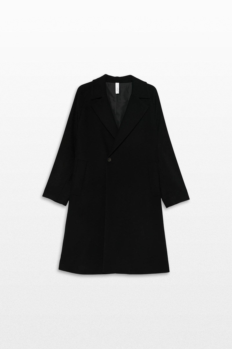 Ανδρικό Μαύρο Surbo Buttoned Coat HEVO