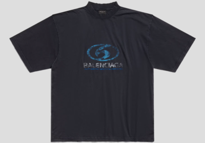 Ανδρικό-Μαύρο-Surfer-T-Shirt-BALENCIAGA