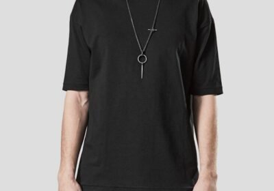 Ανδρικό-Μαύρο-T-Shirt-In-Black-THOM-KROM