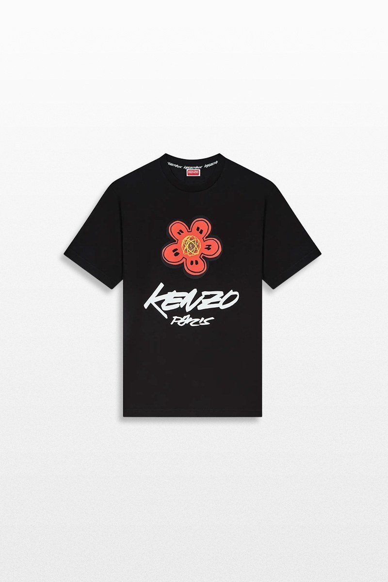 Ανδρικό-Μαύρο-T-Shirt-in-Cotton-KENZO