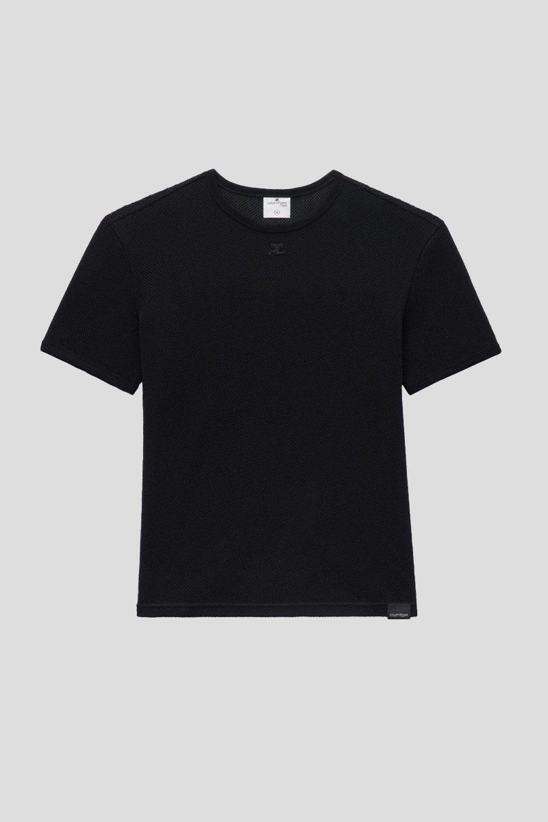Ανδρικό-Μαύρο-T-shirt-Ιn-Mesh-COURREGES