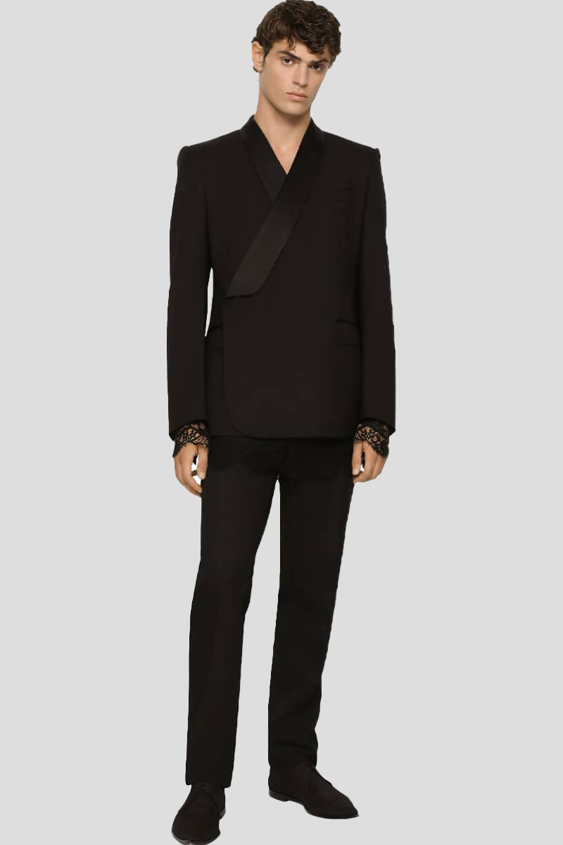 Ανδρικό Μαύρο Tailored Stretch Wool DOLCE&GABBANA