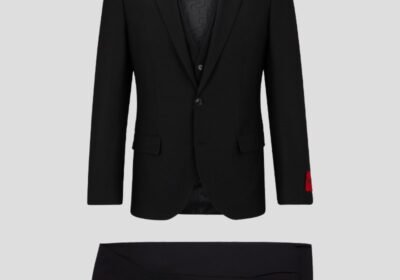 Ανδρικό-Μαύρο-Three-Piece-Slim-Fit-Suit-In-Black-HUGO
