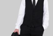 Ανδρικό Μαύρο Three Piece Suit/Black IVERGANO