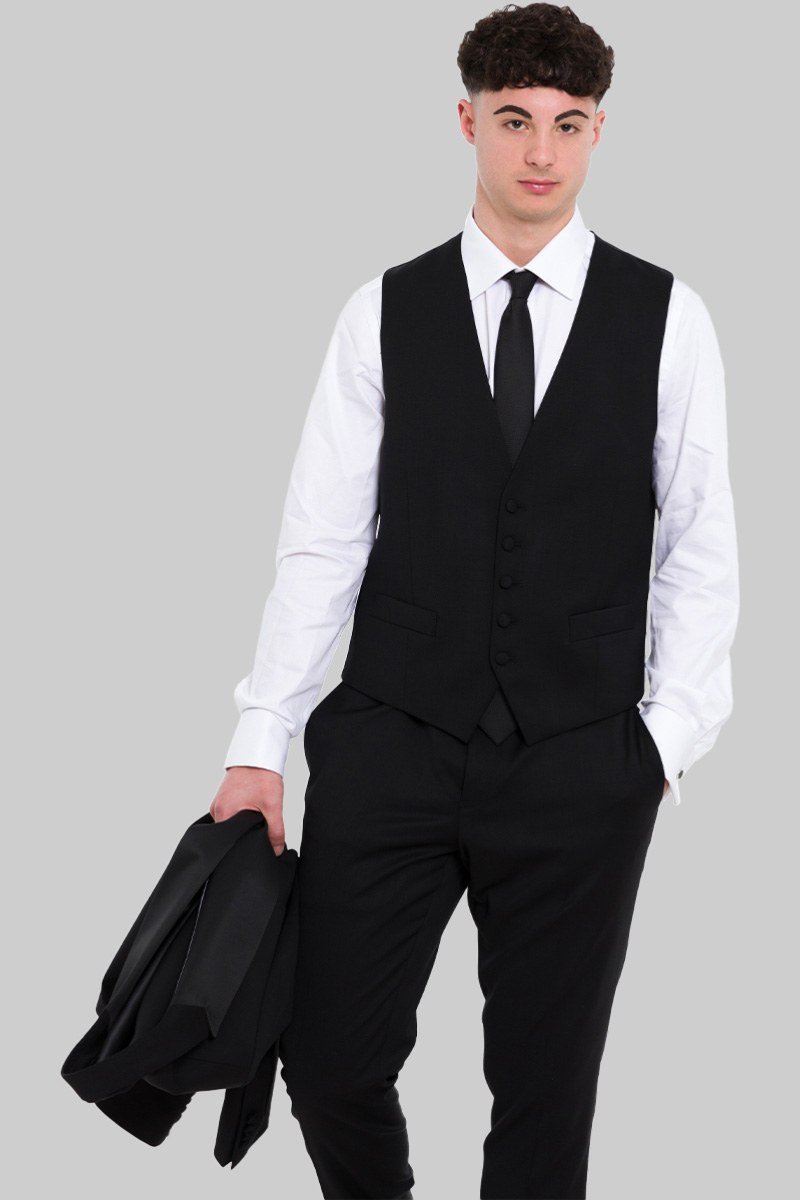 Ανδρικό Μαύρο Three Piece Suit/Black IVERGANO