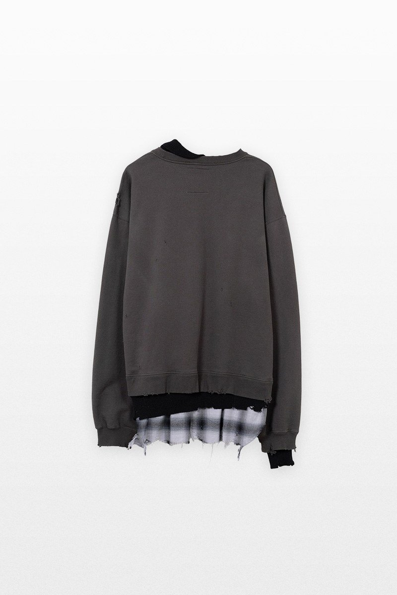 Ανδρικό Μαύρο Triple Layered Sweatshirt MAISON MIHARA YASUHIRO