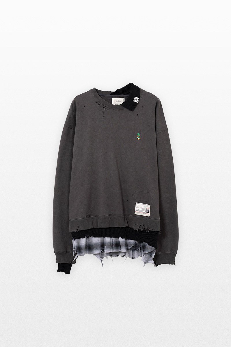 Ανδρικό-Μαύρο-Triple-Layered-Sweatshirt-MAISON-MIHARA-YASUHIRO