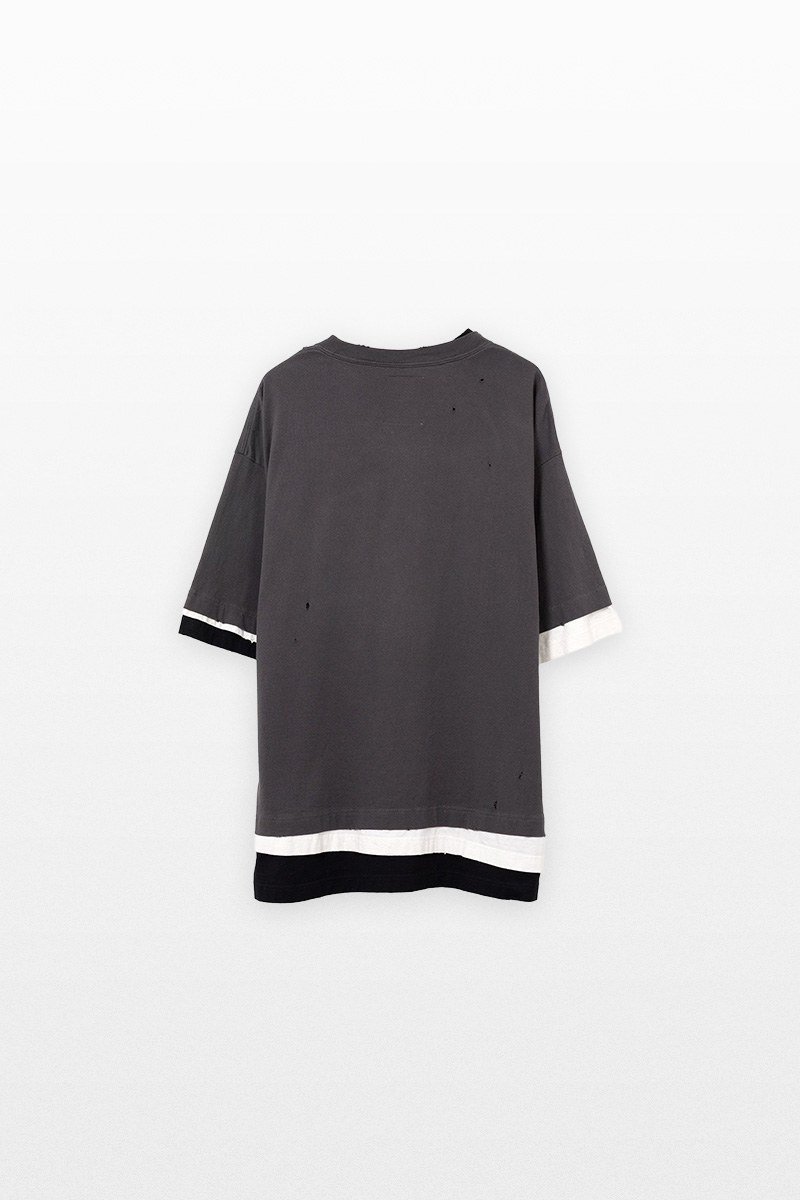 Ανδρικό Μαύρο Triple Layered T MAISON MIHARA YASUHIRO