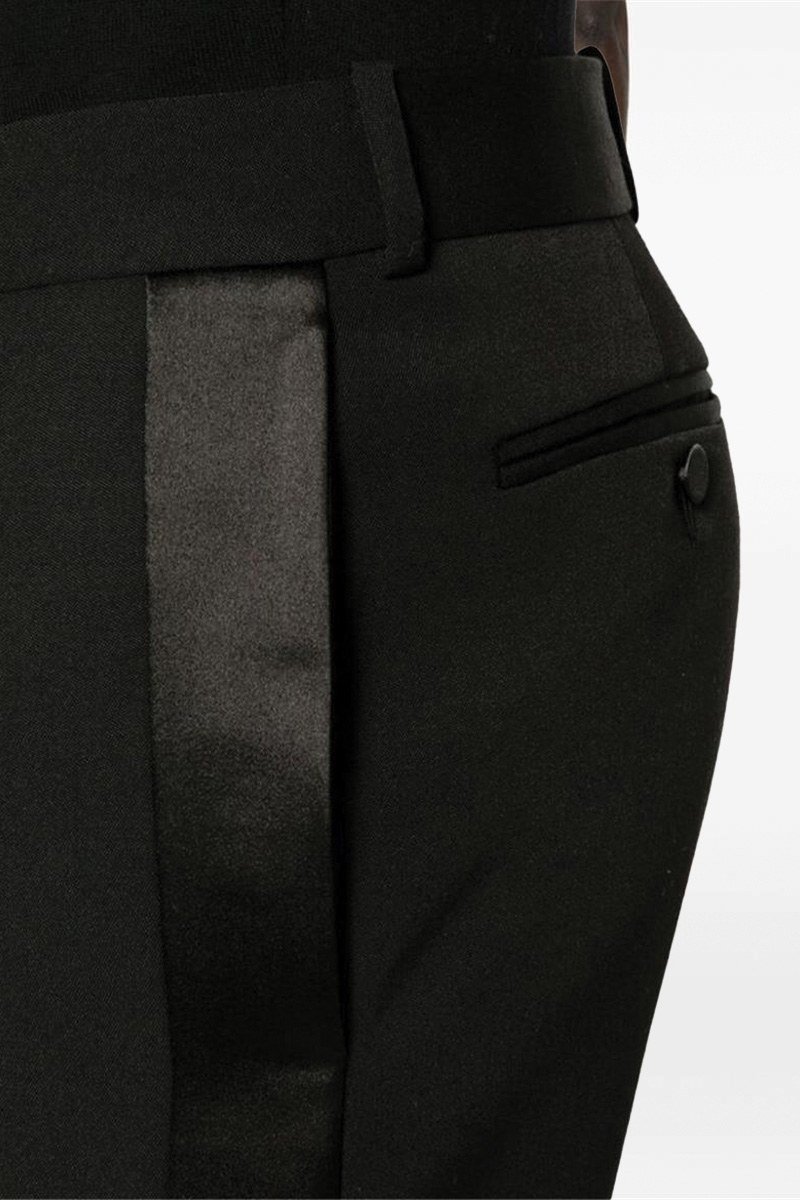 Ανδρικό Μαύρο Trousers In Black ALEXANDER MCQUEEN