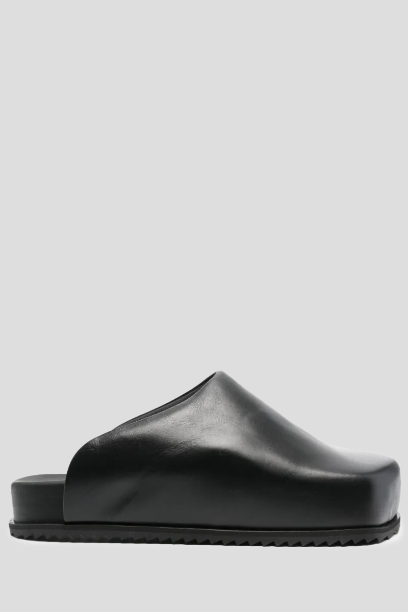 Ανδρικό Μαύρο Truck Leather Slippers YUME-YUME