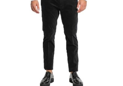 Ανδρικό-Μαύρο-Velvet-Straight-Leg-Trousers-PAL-ZILERI