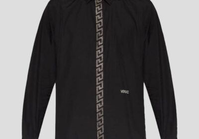 Ανδρικό-Μαύρο-Versace-Geometrical-Logo-Shirt-VERSACE