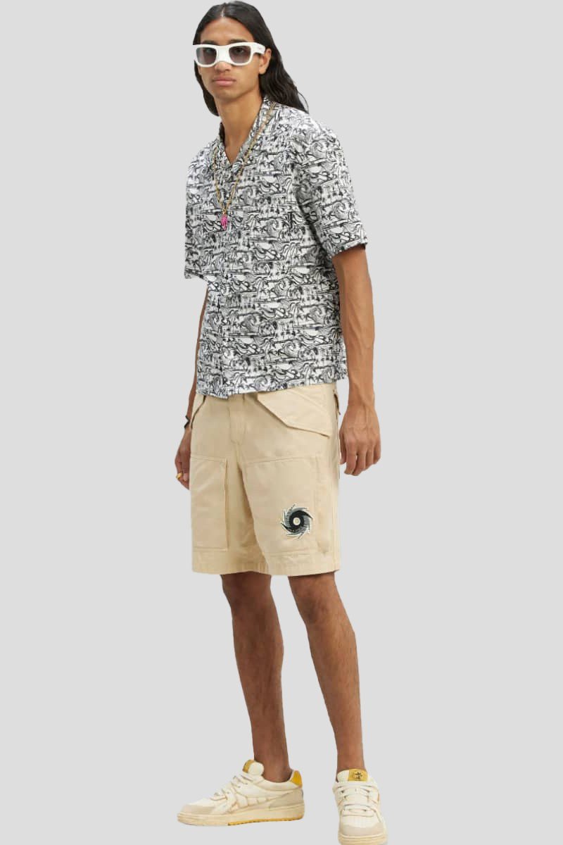 Ανδρικό Μαύρο Waves Bowling Shirt PALM ANGELS