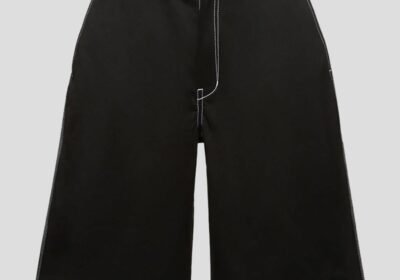 Ανδρικό-Μαύρο-White-Stitch-Canvas-Short-HERON-PRESTON