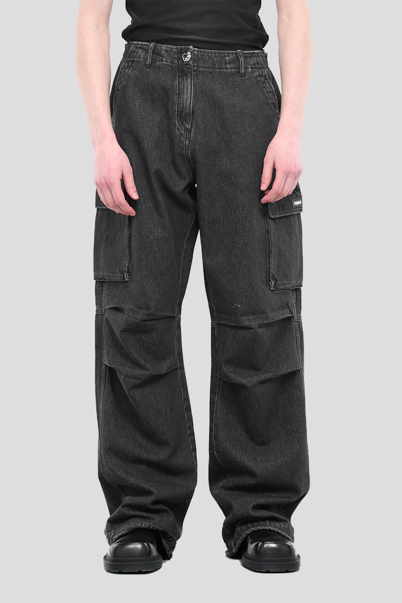 Ανδρικό-Μαύρο-Wide-Leg-Cargo-Pants-COPERNI