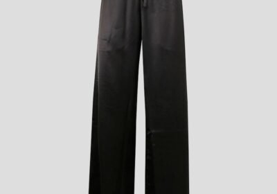 Ανδρικό-Μαύρο-Wide-Leg-Satin-Drawstring-Trousers-MARINE-SERRE