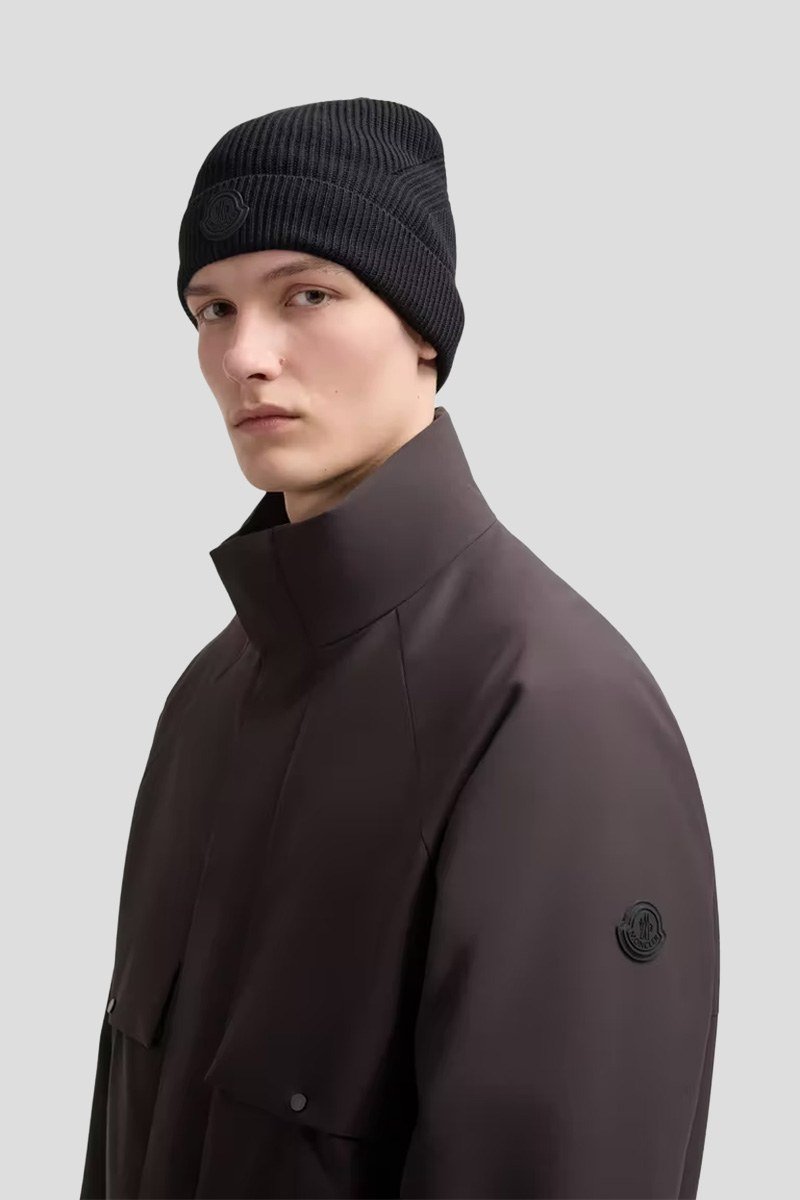 Ανδρικό Μαύρο Wool Beanie MONCLER MONCLER