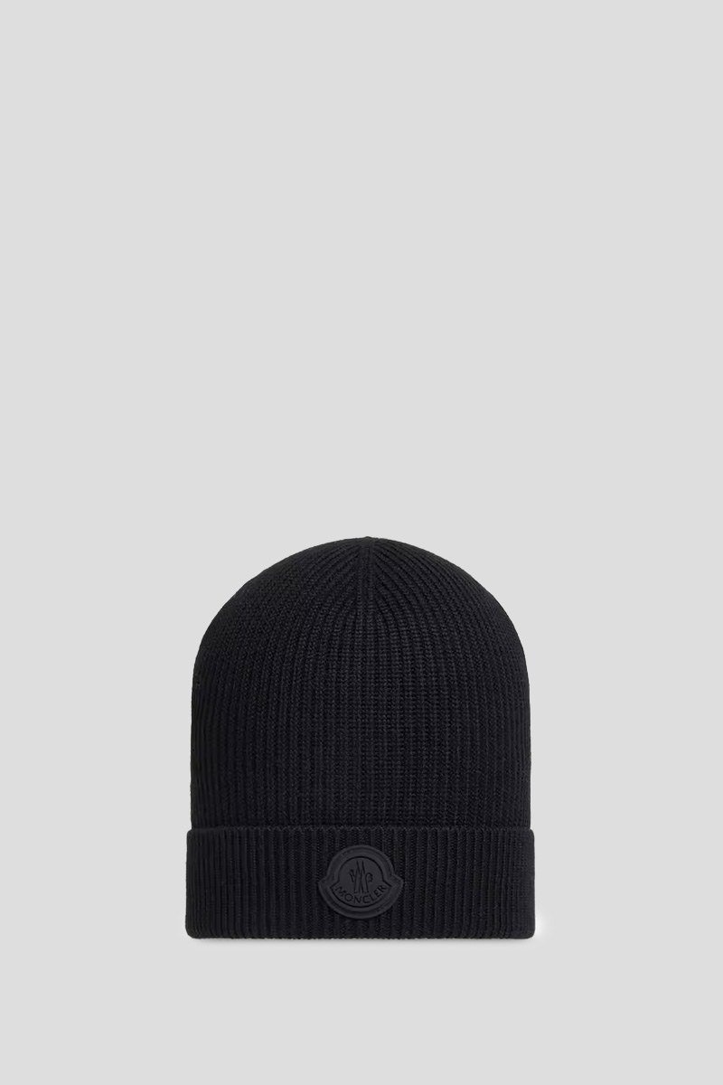 Ανδρικό-Μαύρο-Wool-Beanie-MONCLER