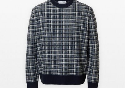 Ανδρικό-Μαύρο-Wool-Blend-Crewneck-Jumper-SELECTED-HOMME