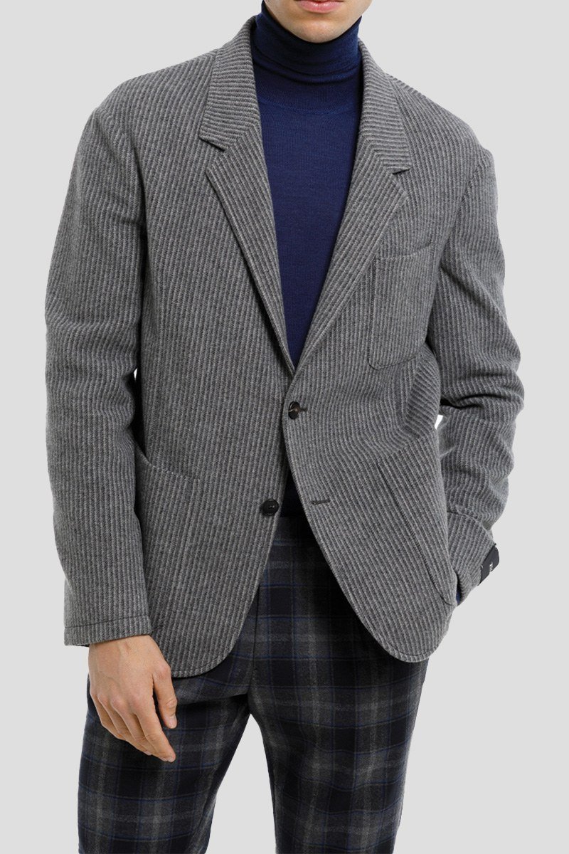 Ανδρικό-Μαύρο-Wool-Blend-Jacket-Z-ZEGNA