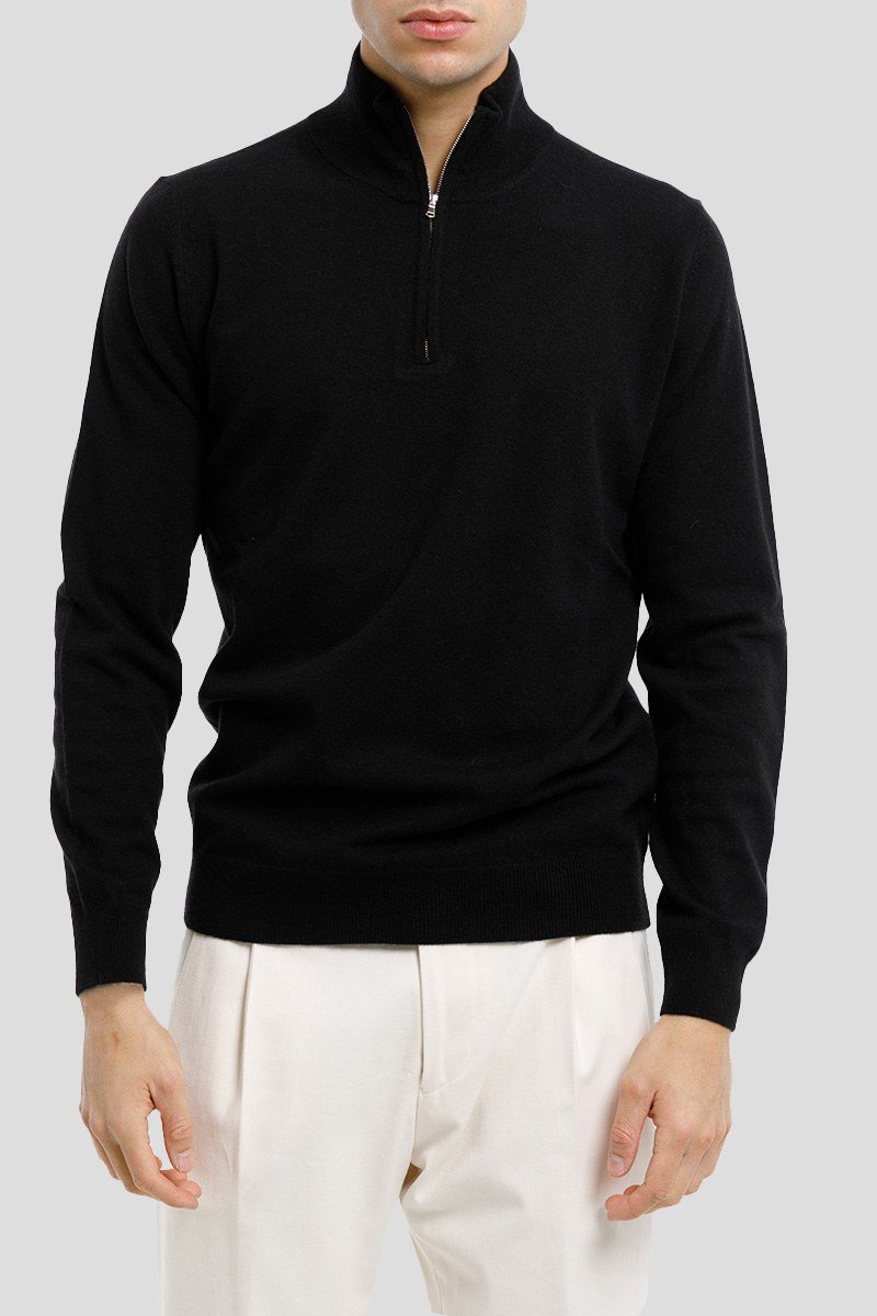 Ανδρικό-Μαύρο-Wool-High-Neck-ShirtBlack-39MASQ