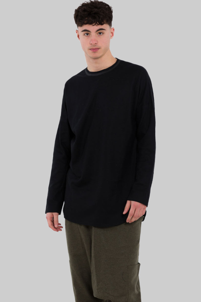 Ανδρικό Μαύρο Wool Jersey Taped BARBARA ALAN