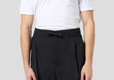 Ανδρικό-Μαύρο-Wool-Short-Pants-In-Black-HUGO