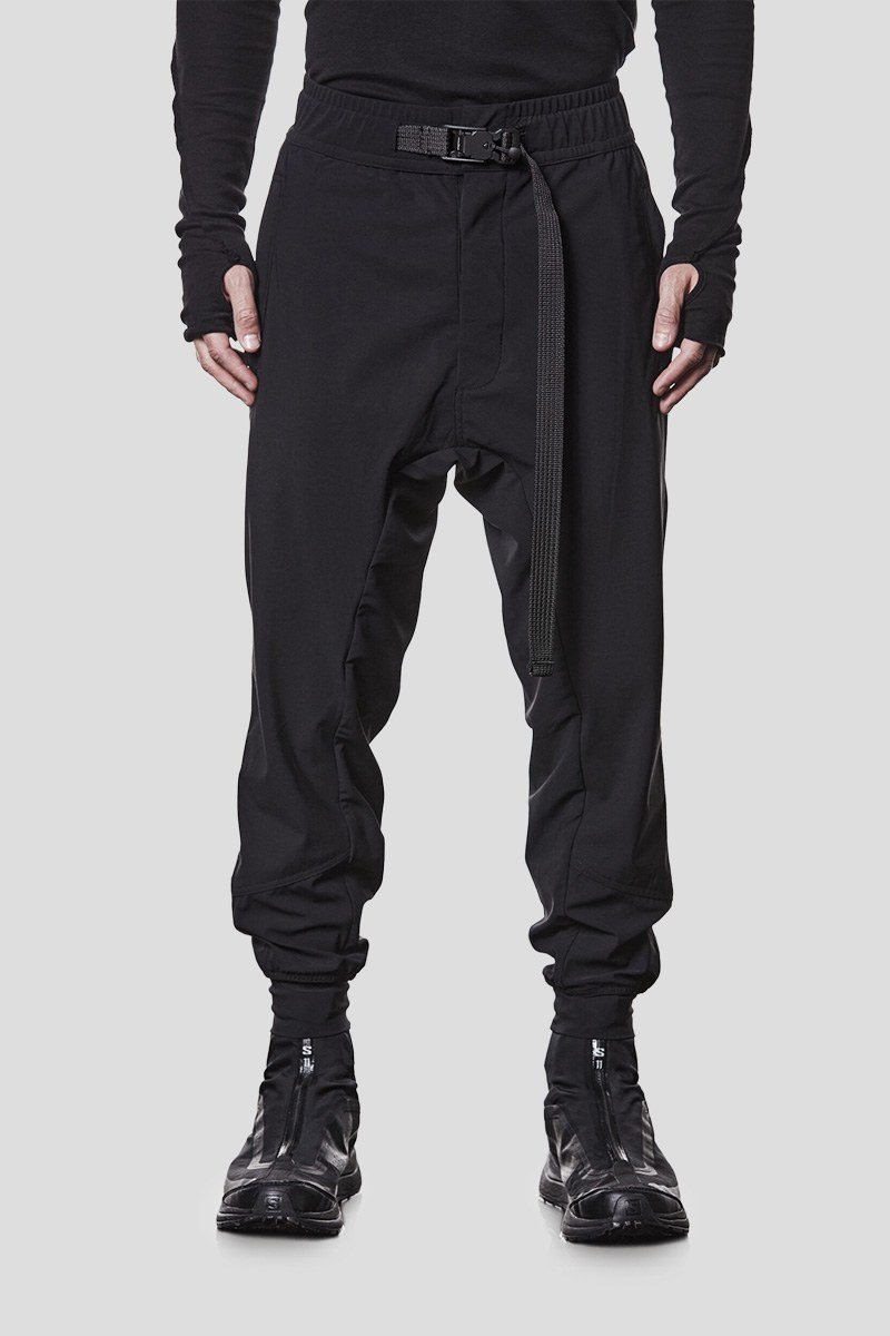 Ανδρικό-Μαύρο-Woven-Low-Crotch-Trousers-THOM-KROM