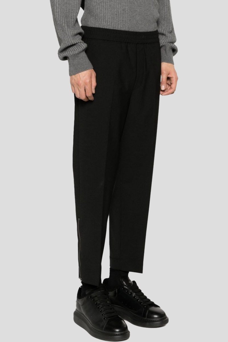 Ανδρικό Μαύρο Zip Trousers In NEIL BARRETT