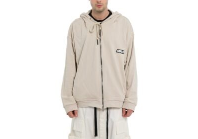 Ανδρικό-Μπεζ-Beige-Lightweight-Zip-Up-Hoodie-MIRA