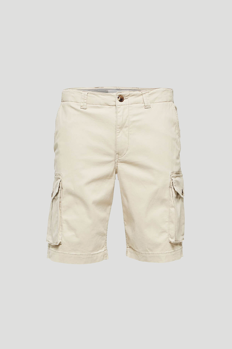 Ανδρικό-Μπεζ-Cargo-ShortsBeige-SELECTED-HOMME