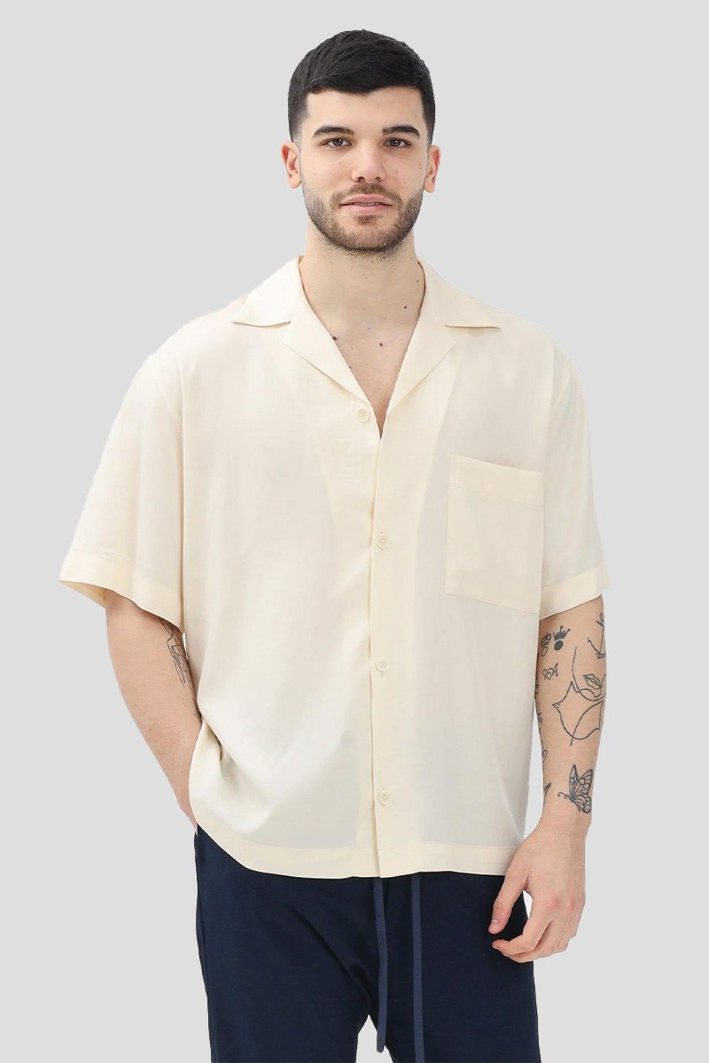 Ανδρικό-Μπεζ-Ivory-Short-Sleeve-Shirt-IM-BRIAN