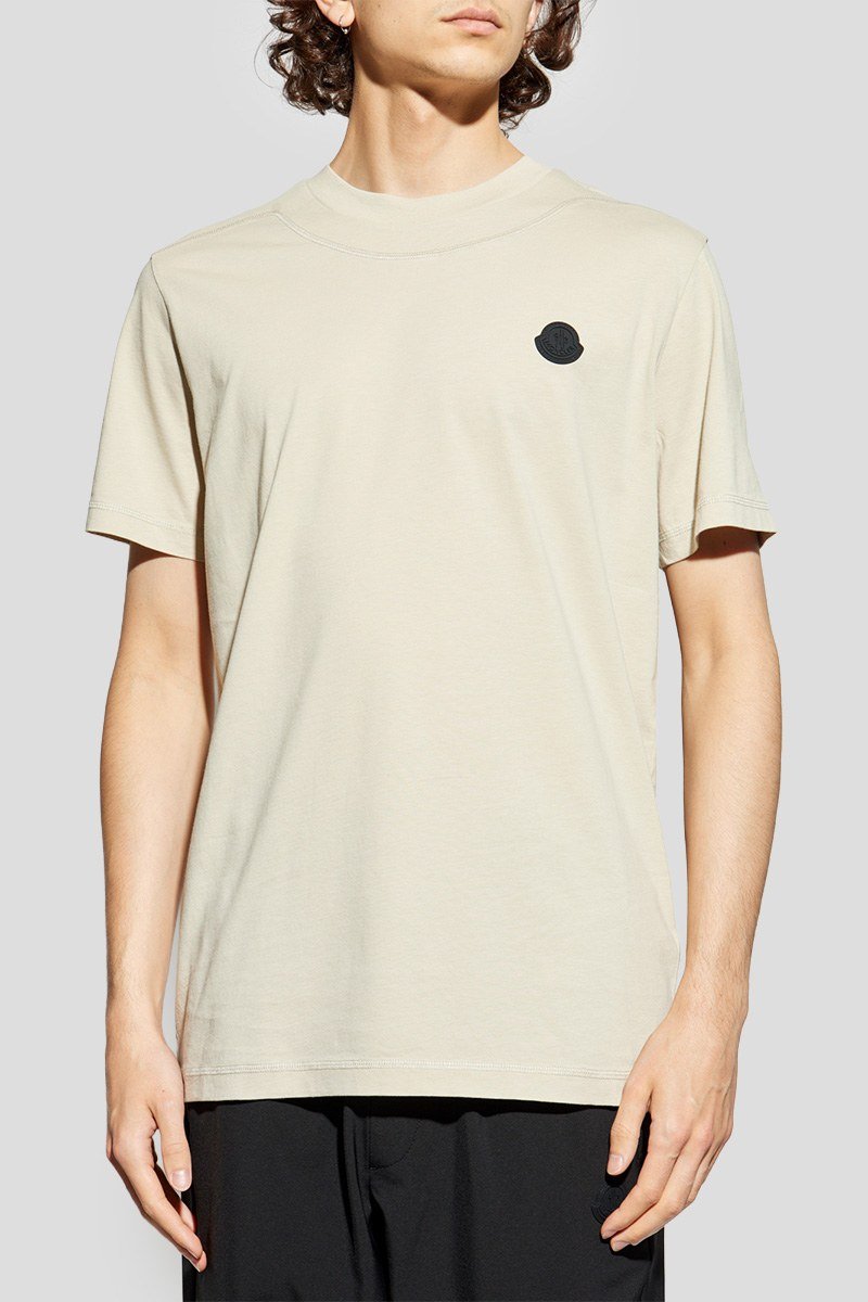 Ανδρικό Μπεζ Logo T Shirt MONCLER