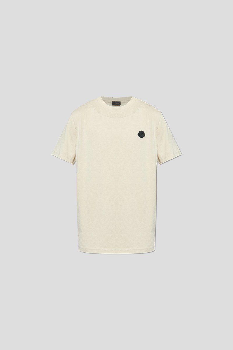 Ανδρικό-Μπεζ-Logo-T-Shirt-MONCLER